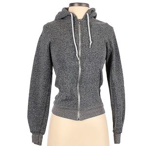American Apparel Flex Fleece Hoodie Heather Gray Unisex Small